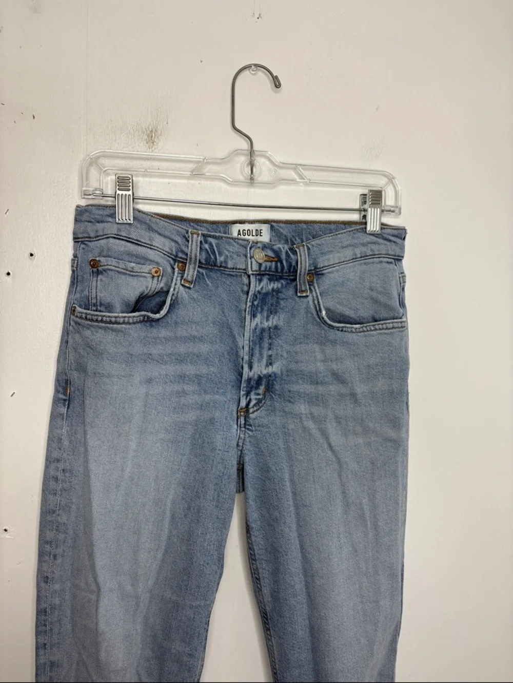 Agolde Jeans Womens 28 Kye In Diversion Light Wash Mid Rise Straight Leg